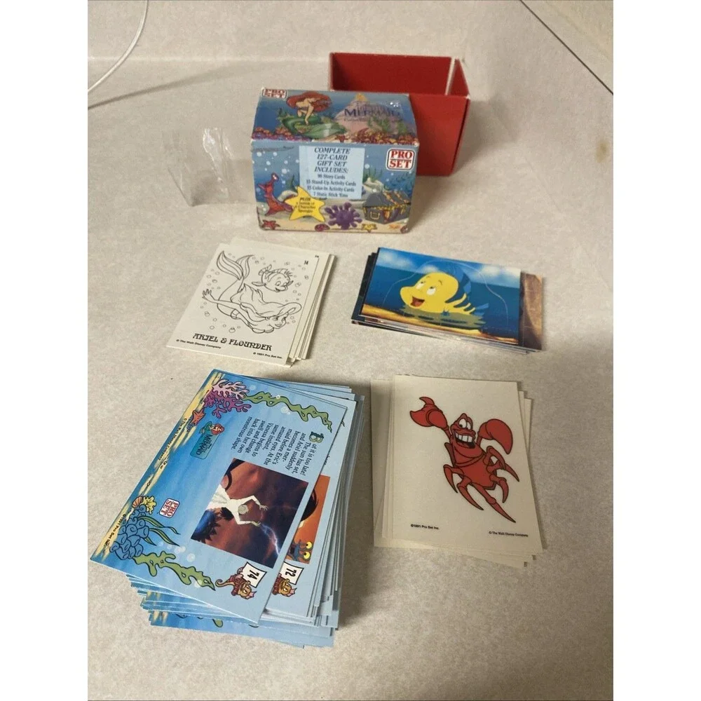 Vtg Disney Pro Set Little Mermaid Collectible Story Cards 1991